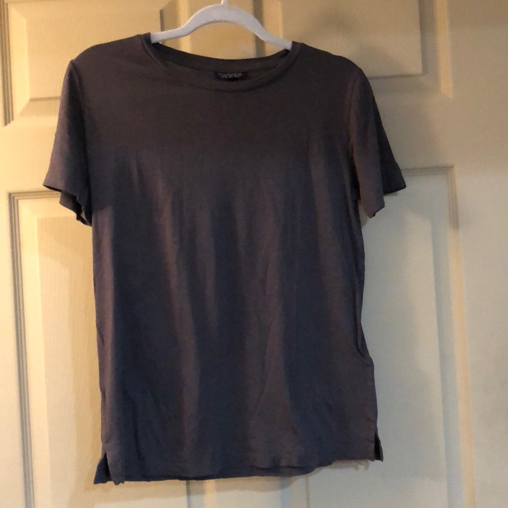 Ladies s/s tee shirt “Topshop” charcoal Sz.6 NWOT